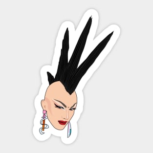 Sasha Velour Mohawk Sticker